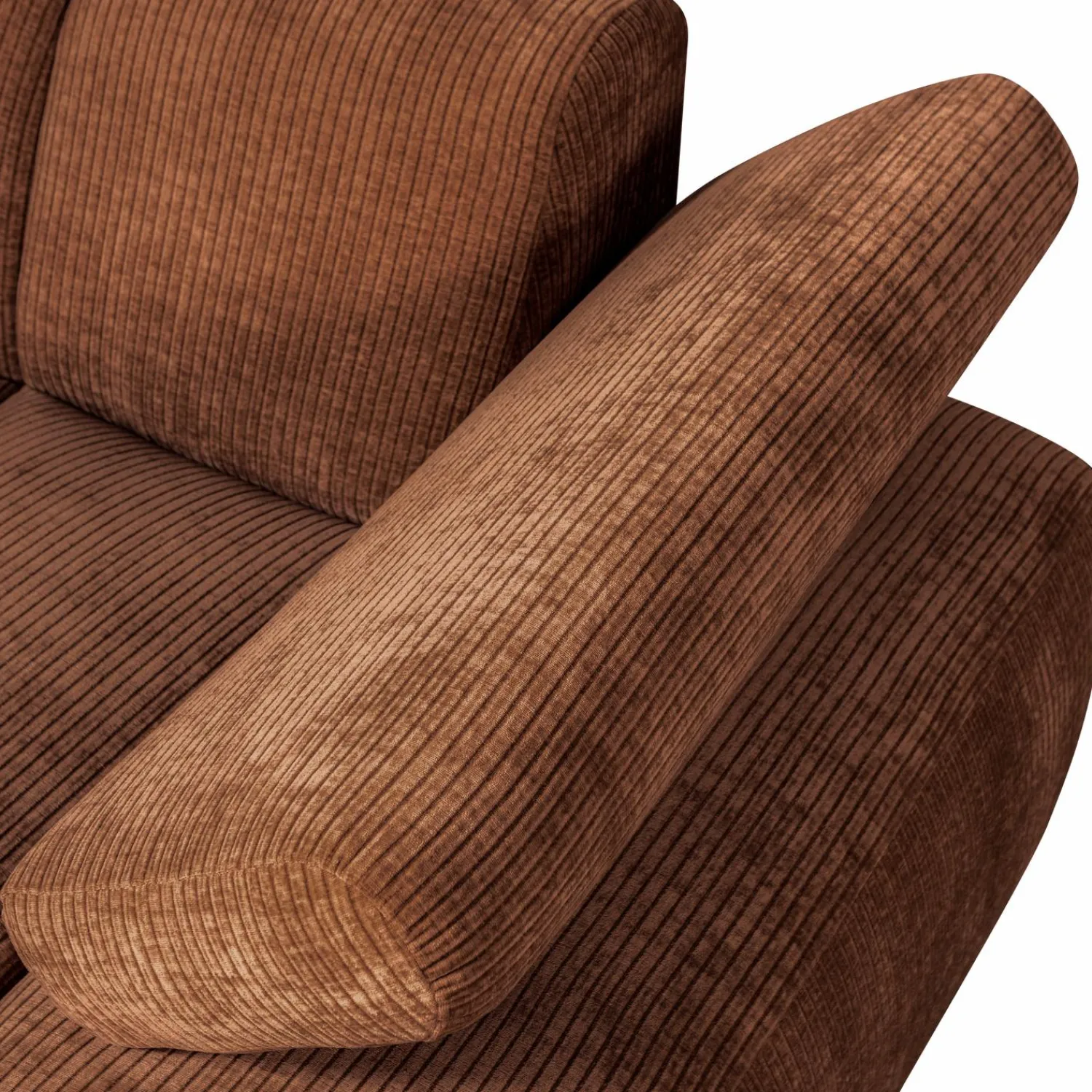 Online WOOOD Mojo chaise longue element rechts ribstof Roestbruin