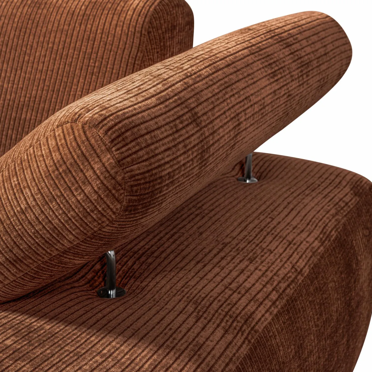 Online WOOOD Mojo chaise longue element rechts ribstof Roestbruin