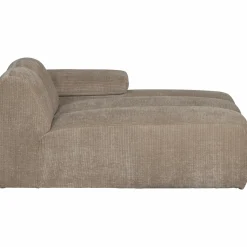 New WOOOD Mojo chaise longue element rechts ribstof Donkerzand