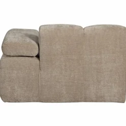 New WOOOD Mojo chaise longue element rechts ribstof Donkerzand