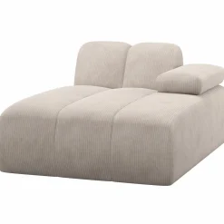 Sale WOOOD Mojo chaise longue element rechts ribstof ecru
