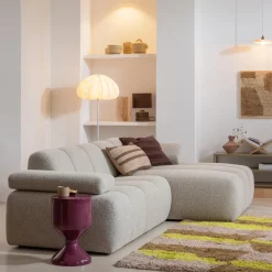 Sale WOOOD Mojo chaise longue element rechts ribstof ecru