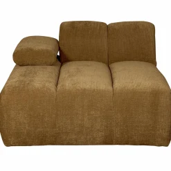 Hot WOOOD Mojo chaise longue element links ribstof Honinggeel