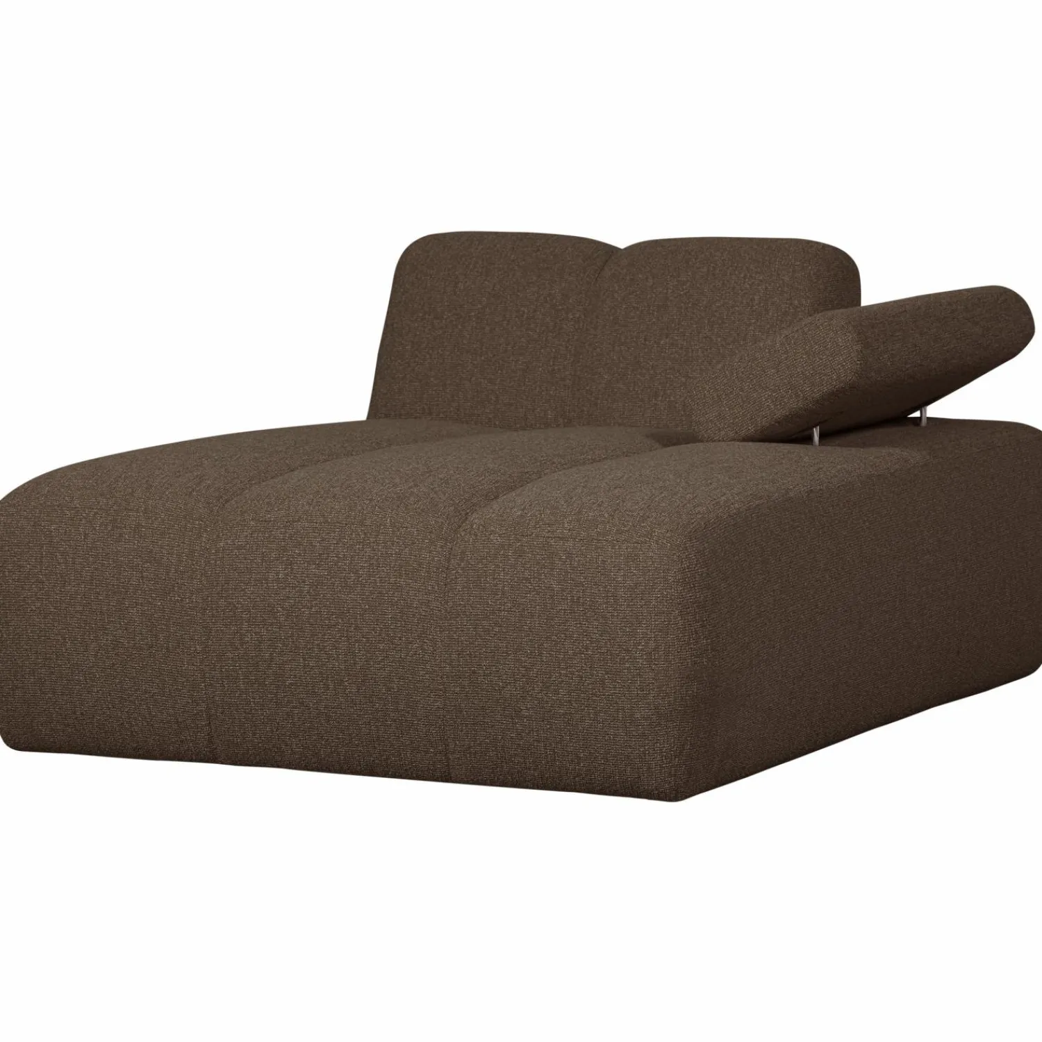 Online WOOOD Mojo chaise longue element rechts bouclé Bruin melange