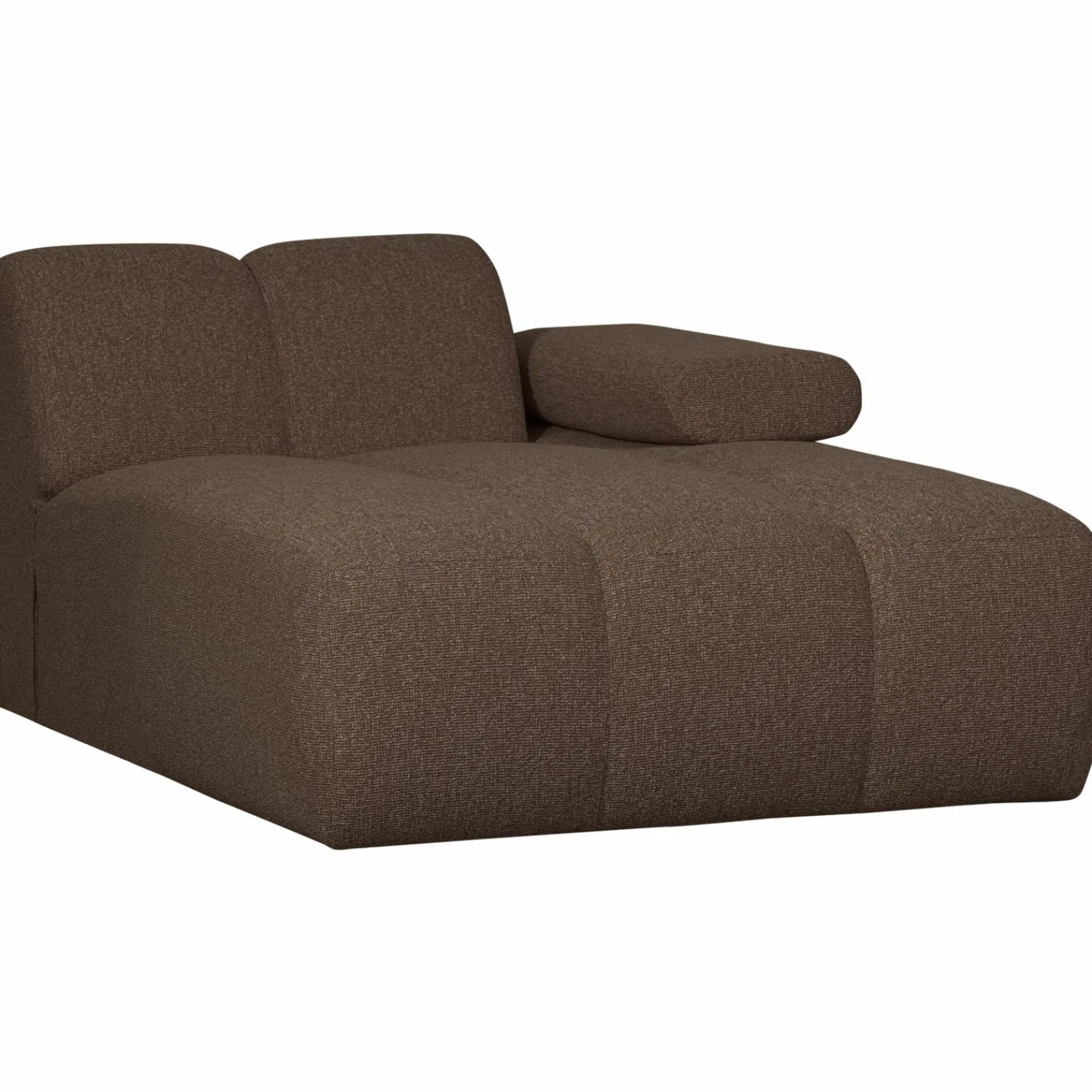 Online WOOOD Mojo chaise longue element rechts bouclé Bruin melange