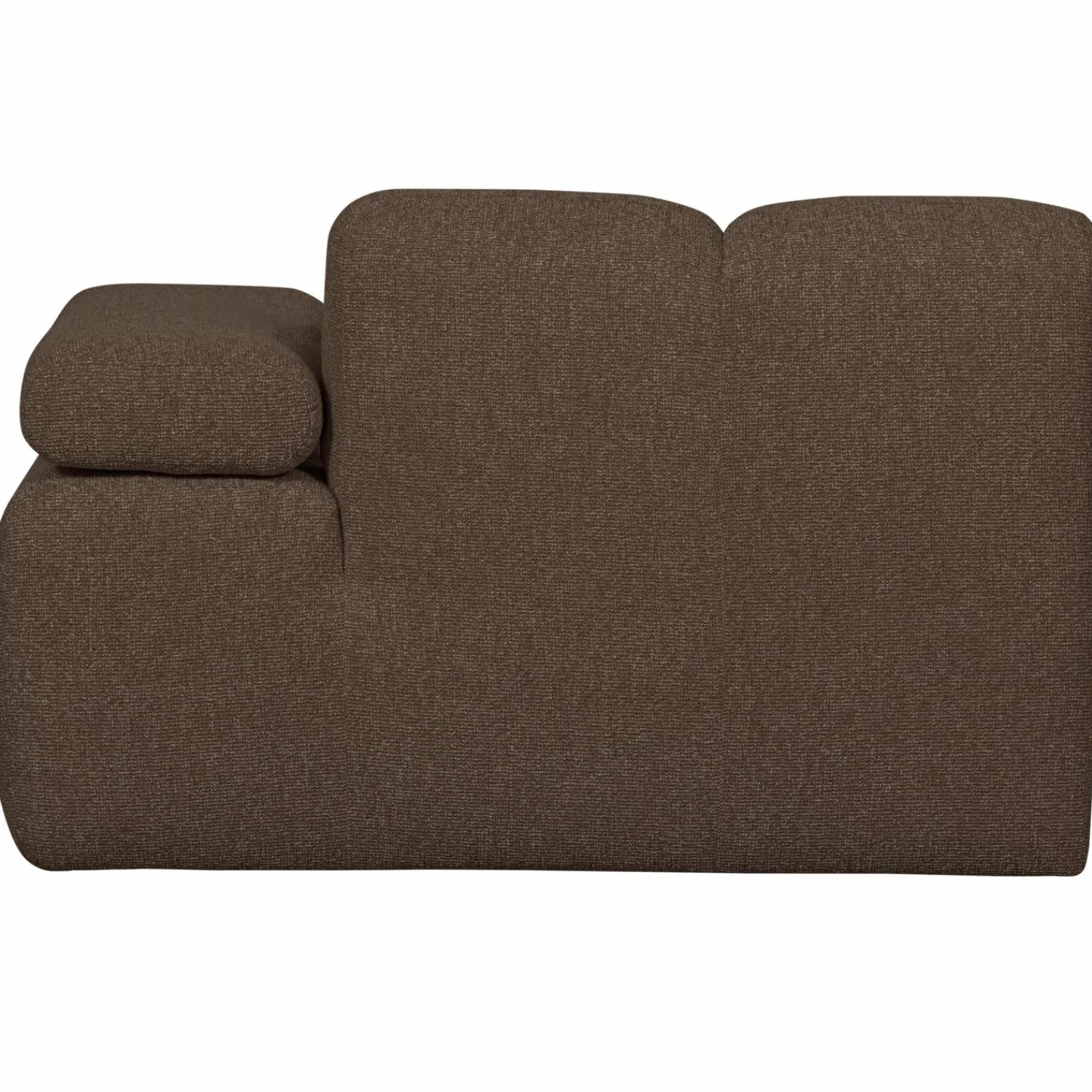 Online WOOOD Mojo chaise longue element rechts bouclé Bruin melange