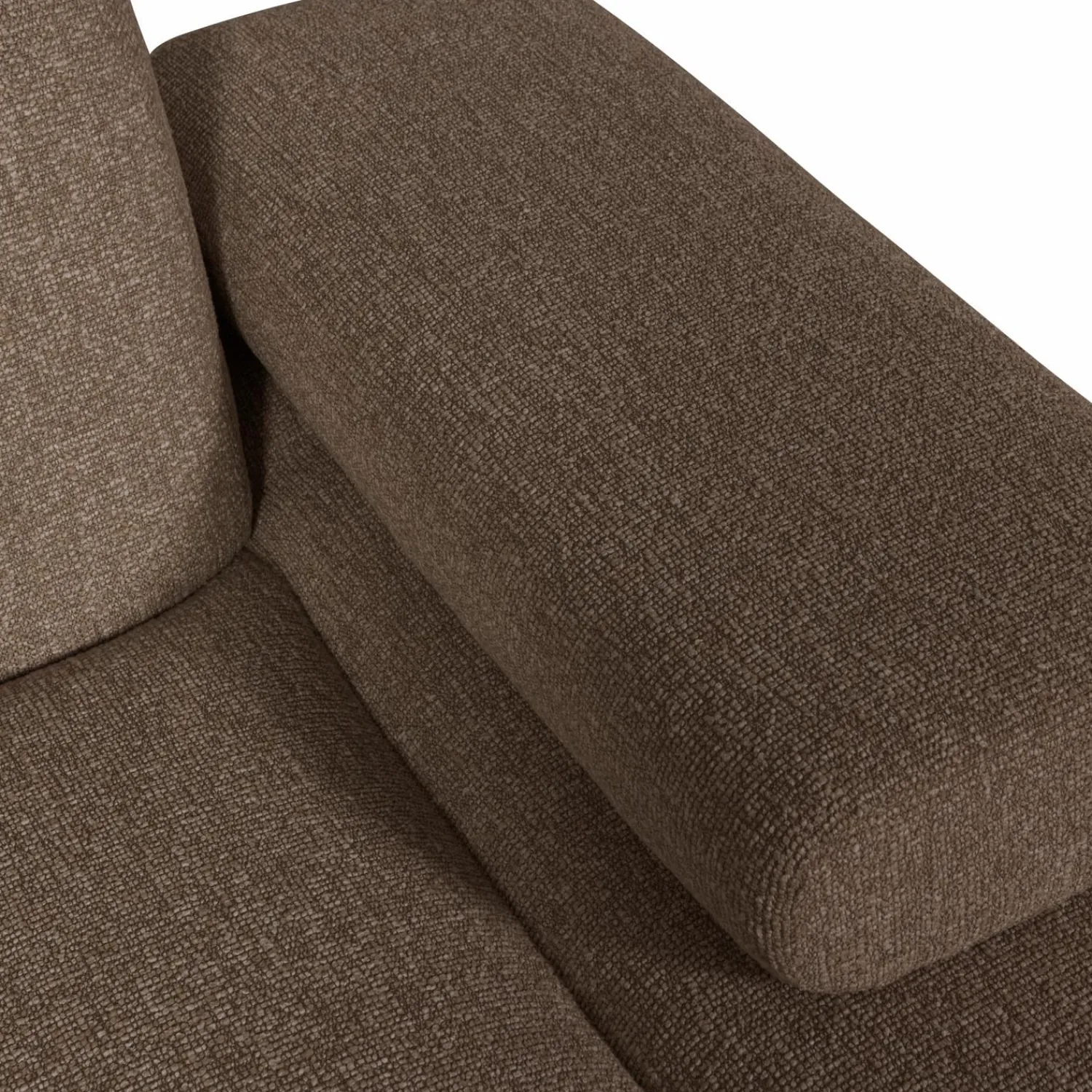 Online WOOOD Mojo chaise longue element rechts bouclé Bruin melange