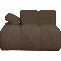 Online WOOOD Mojo chaise longue element links bouclé Bruin melange