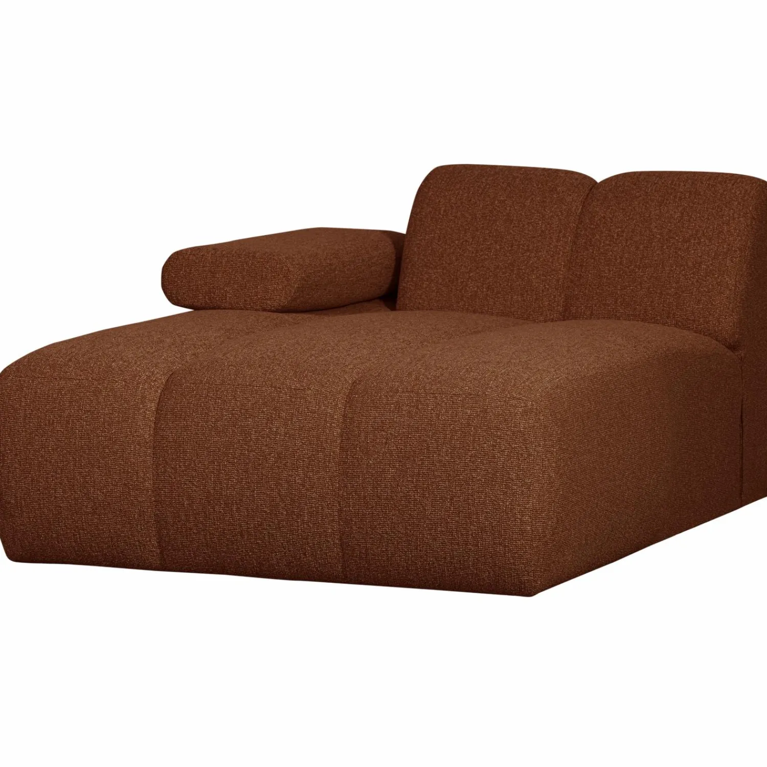 Online WOOOD Mojo chaise longue element links bouclé Roestbruin melange