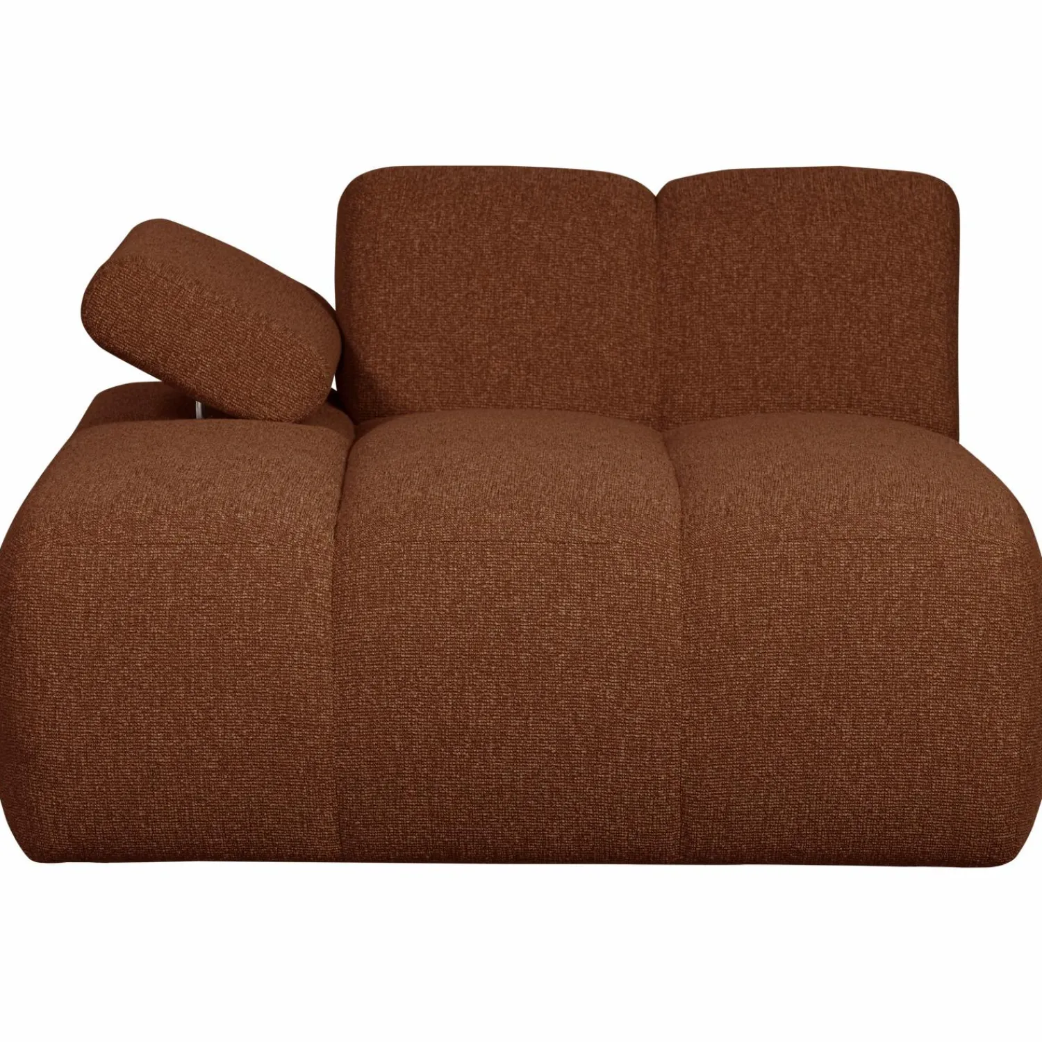Online WOOOD Mojo chaise longue element links bouclé Roestbruin melange