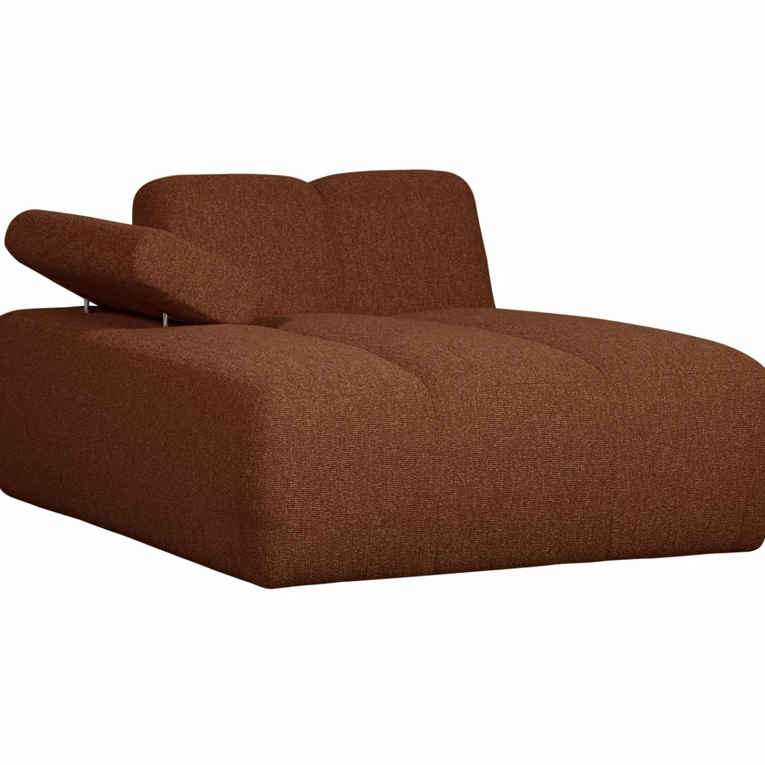 Online WOOOD Mojo chaise longue element links bouclé Roestbruin melange