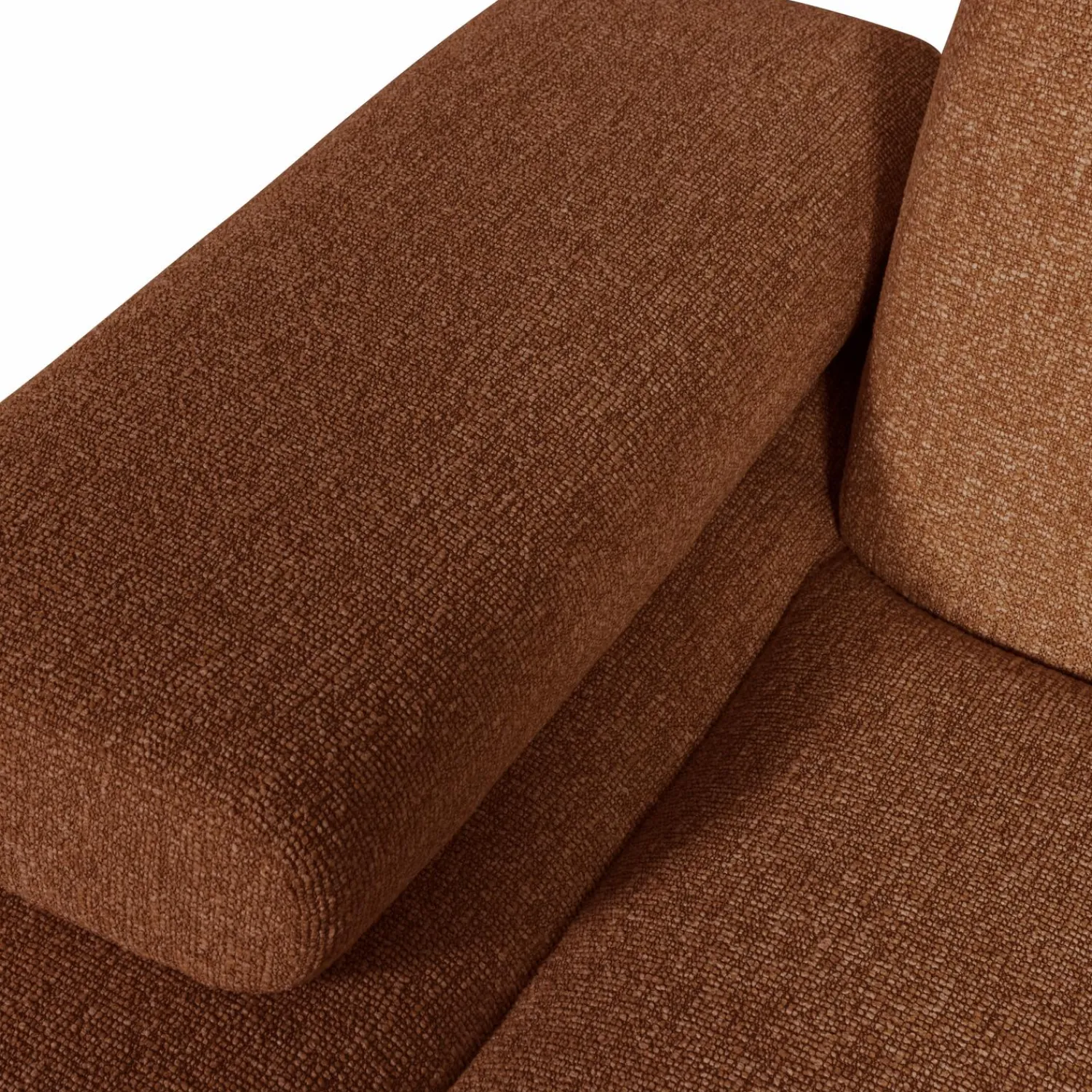 Online WOOOD Mojo chaise longue element links bouclé Roestbruin melange