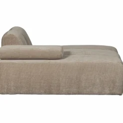 Online WOOOD Mojo chaise longue element links ribstof Donkerzand