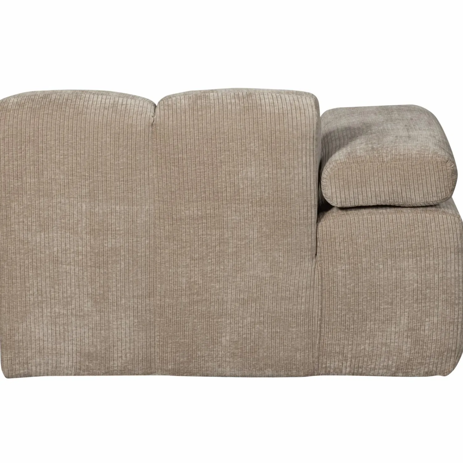 Online WOOOD Mojo chaise longue element links ribstof Donkerzand