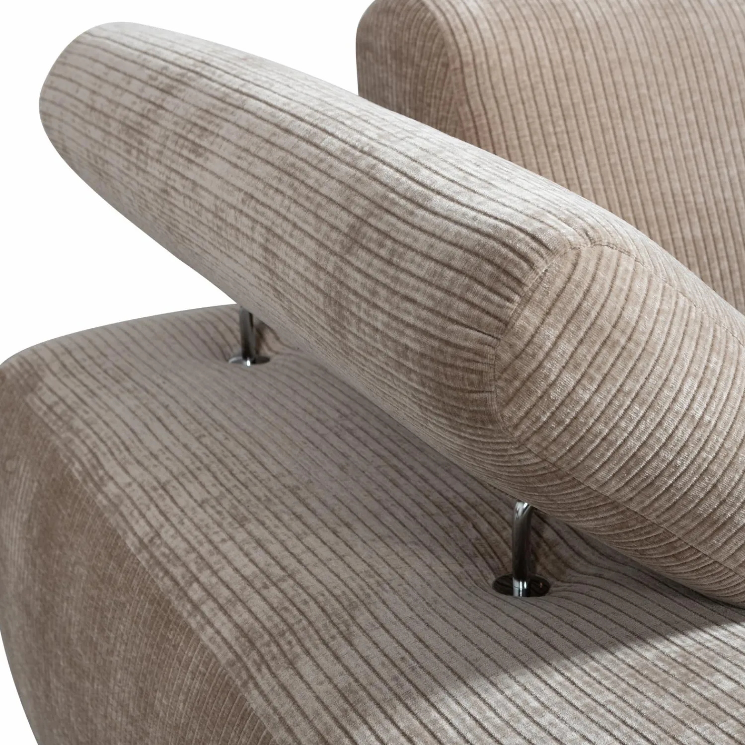 Online WOOOD Mojo chaise longue element links ribstof Donkerzand