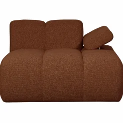 Online WOOOD Mojo chaise longue element rechts bouclé Roestbruin melange