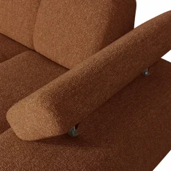 Online WOOOD Mojo chaise longue element rechts bouclé Roestbruin melange