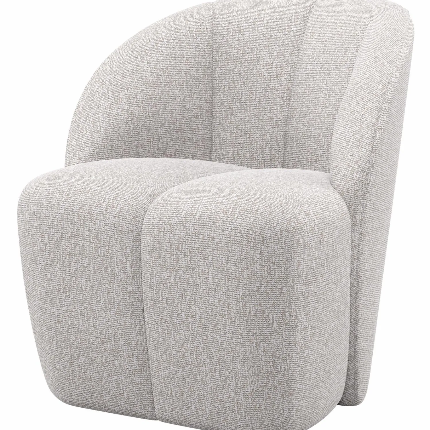 Online WOOOD Mojo draaifauteuil bouclé Ecru melange