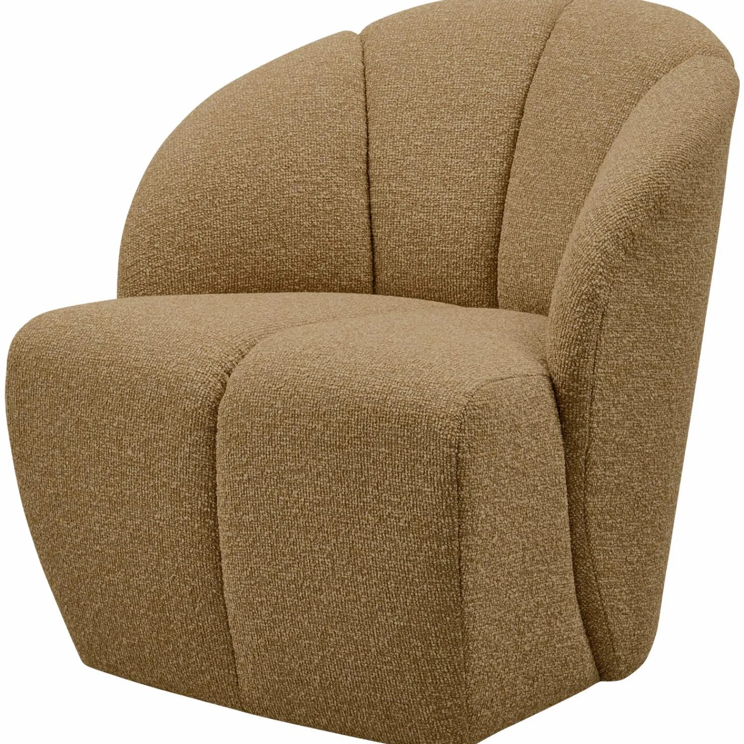 Discount WOOOD Mojo draaifauteuil bouclé Geel/bruin melange