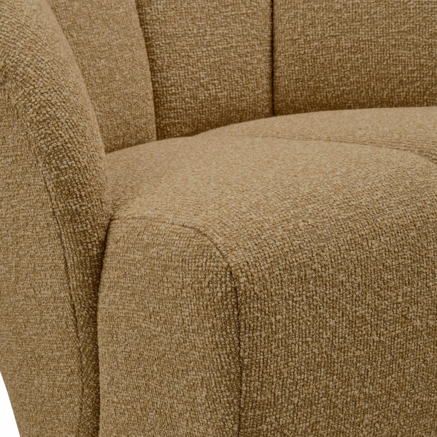 Discount WOOOD Mojo draaifauteuil bouclé Geel/bruin melange