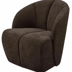 New WOOOD Mojo draaifauteuil ribstof Bruin