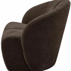 New WOOOD Mojo draaifauteuil ribstof Bruin