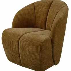 Clearance WOOOD Mojo draaifauteuil ribstof Honinggeel