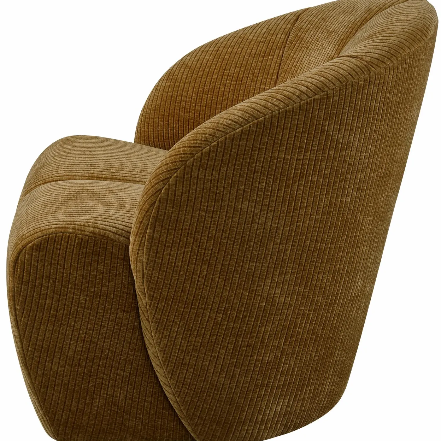 Clearance WOOOD Mojo draaifauteuil ribstof Honinggeel