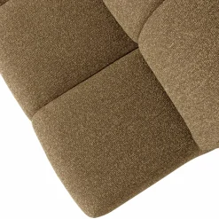 WOOOD Mojo eetbank 164 cm met rugleuning bouclé Geel/bruin melange