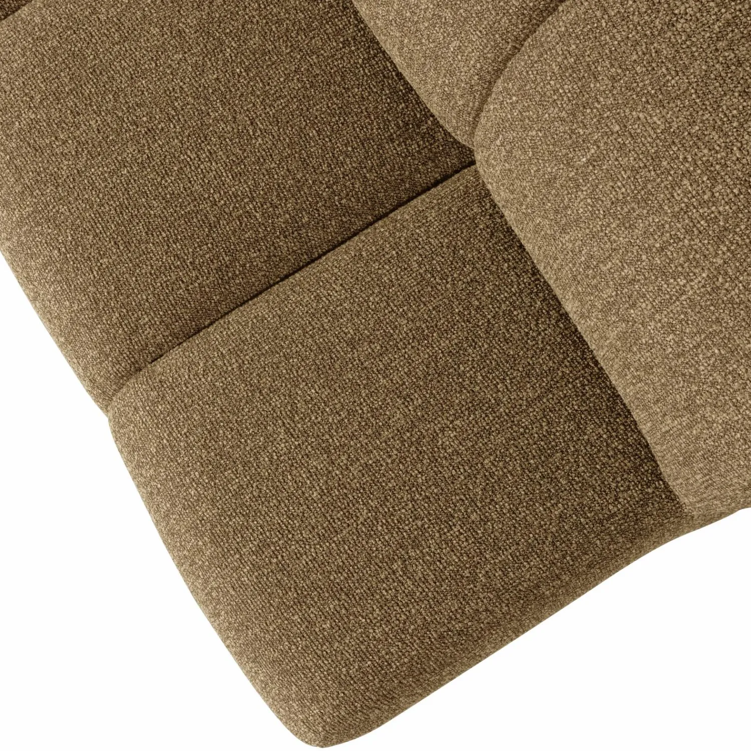 WOOOD Mojo eetbank 164 cm met rugleuning bouclé Geel/bruin melange