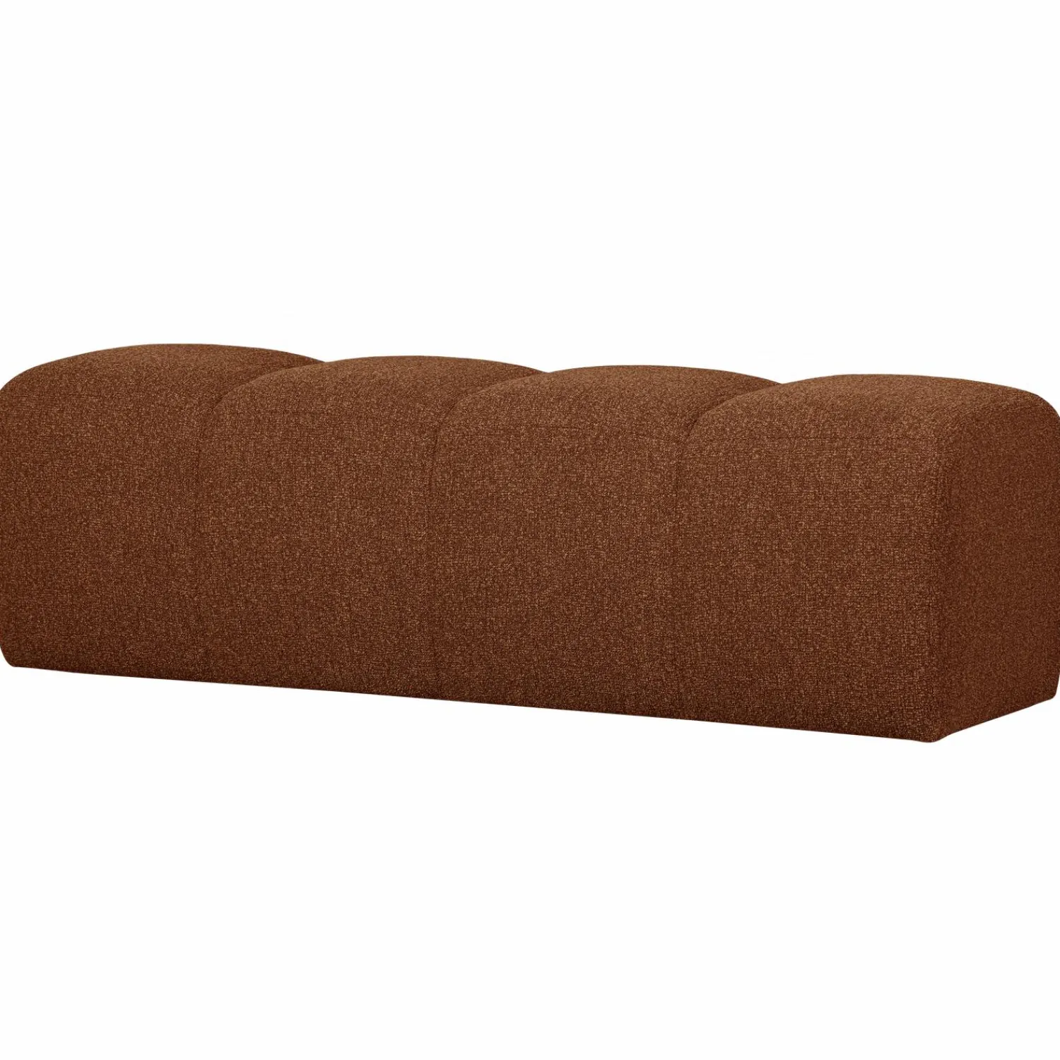 Discount WOOOD Mojo eetbankje 164 cm bouclé Roestbruin melange