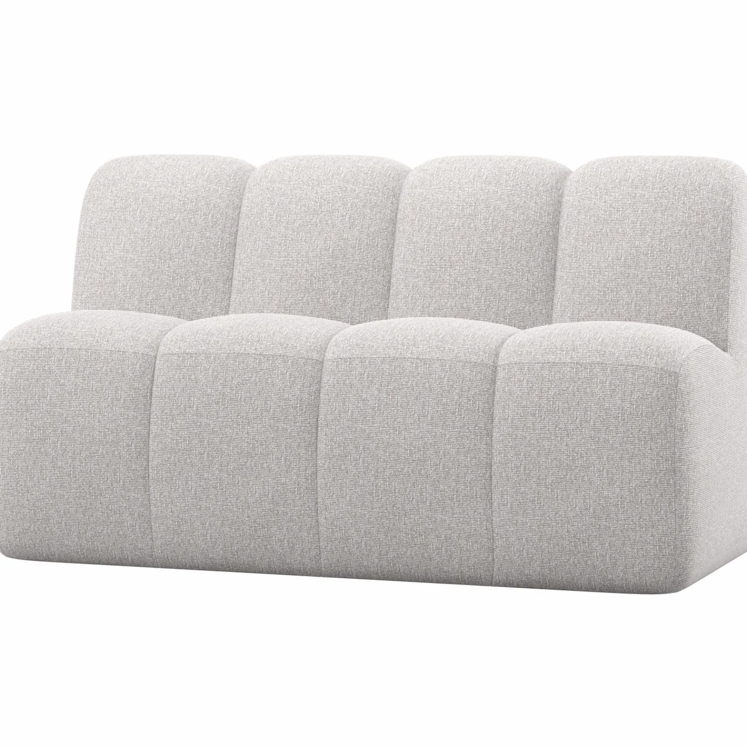 Discount WOOOD Mojo eetbankje 164 cm met rugleuning bouclé ecru melange