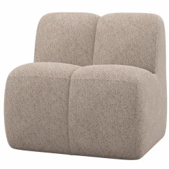 Sale WOOOD Mojo eetbankje 84 cm met rugleuning wollig Donkerzand