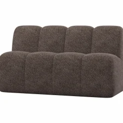 Outlet WOOOD Mojo eetbankje 164 cm met rugleuning wollig Bruin