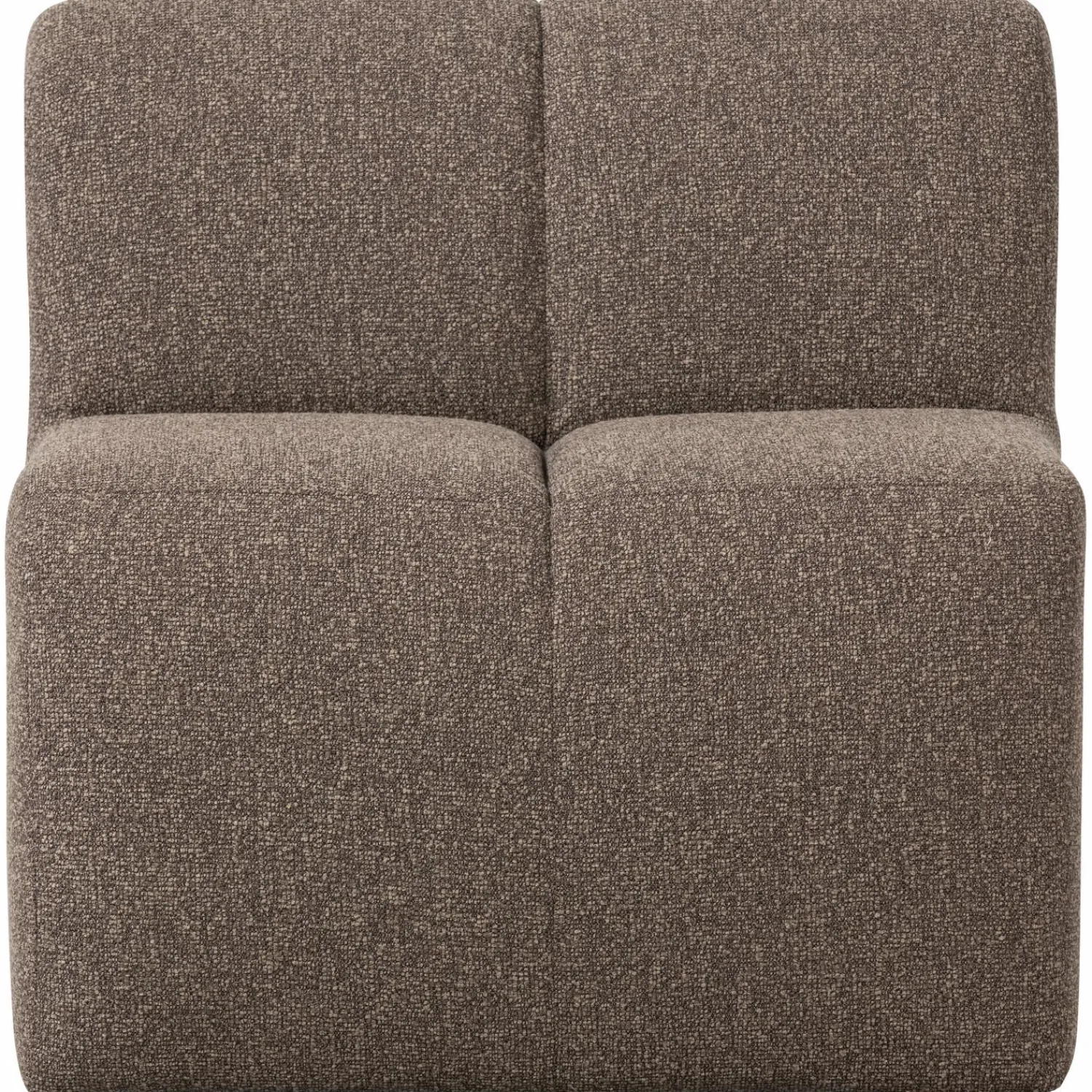 Hot WOOOD Mojo eetbankje 84 cm met rugleuning bouclé Bruin melange