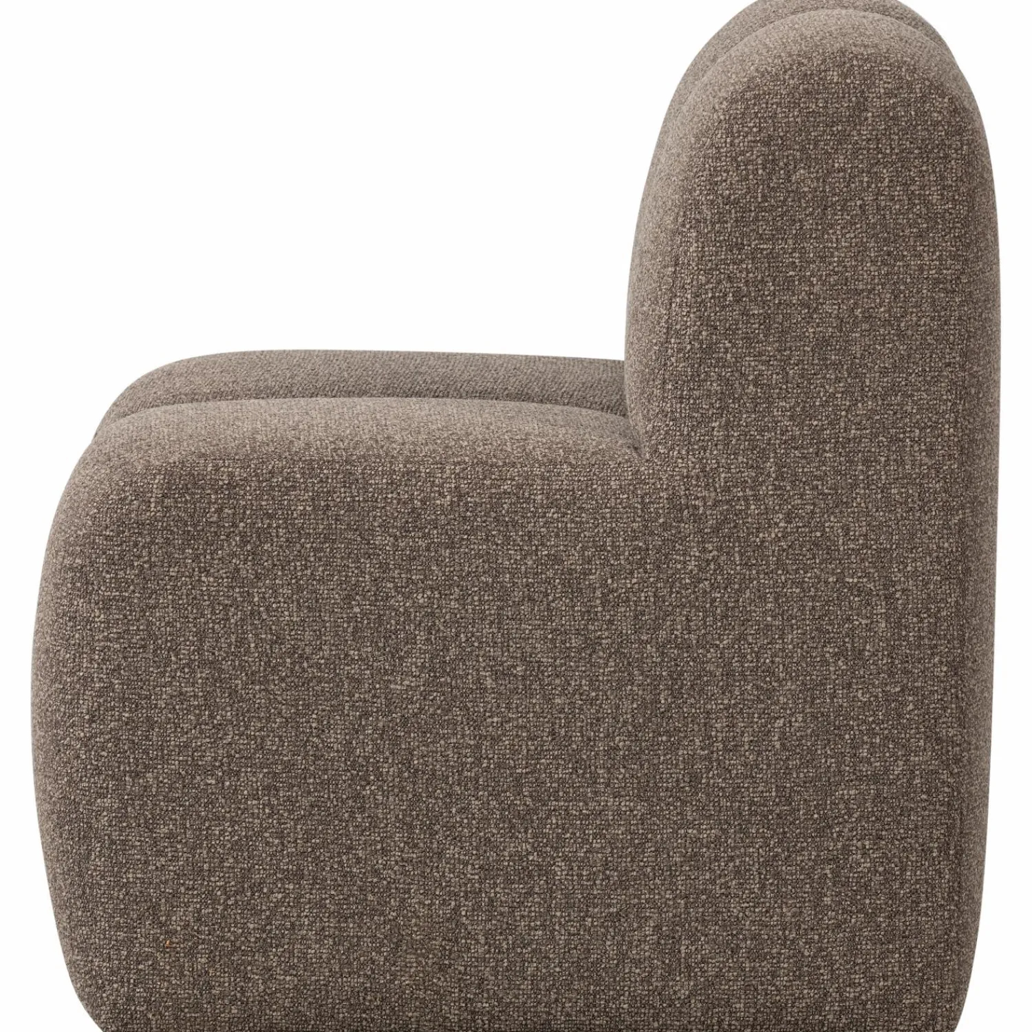 Hot WOOOD Mojo eetbankje 84 cm met rugleuning bouclé Bruin melange