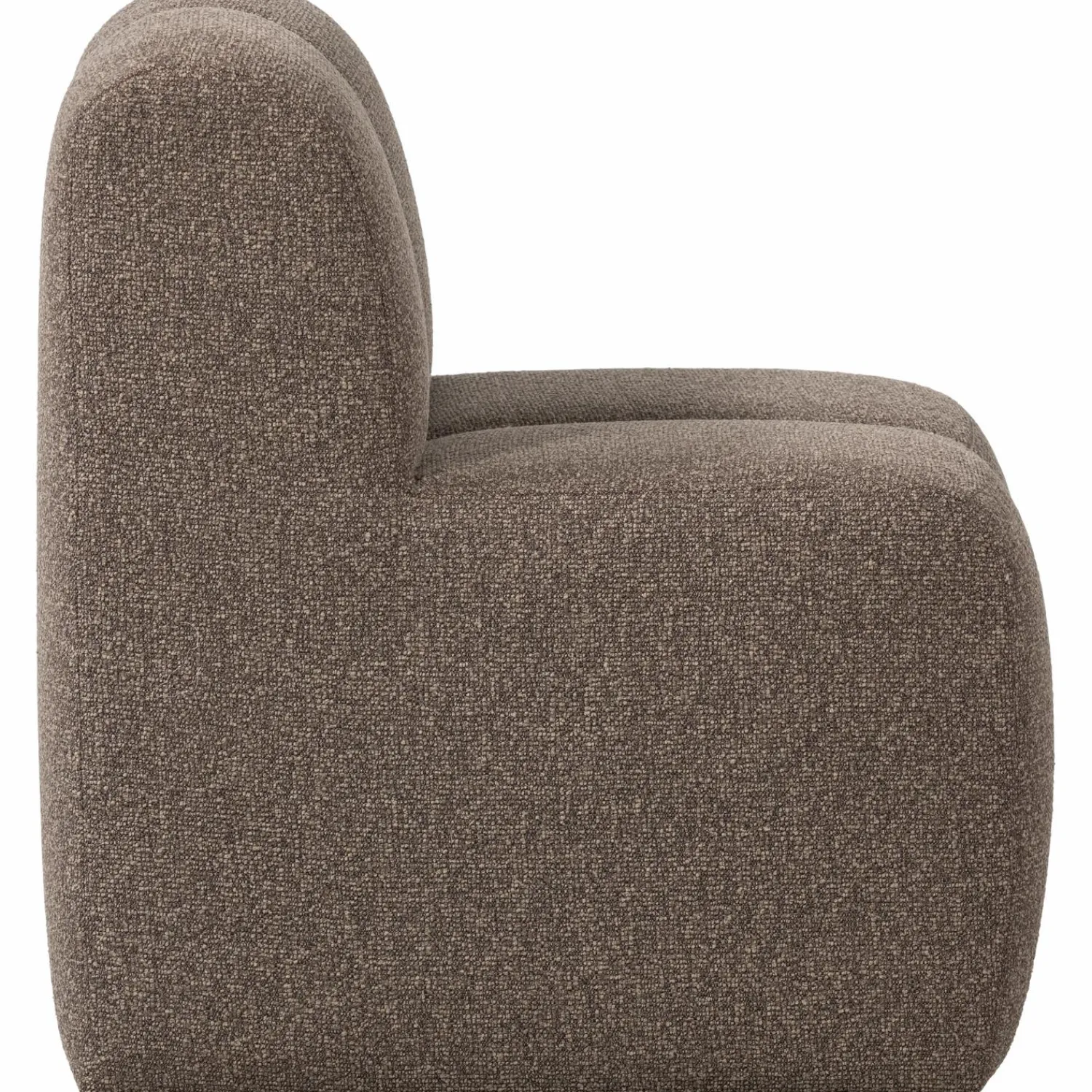 Hot WOOOD Mojo eetbankje 84 cm met rugleuning bouclé Bruin melange