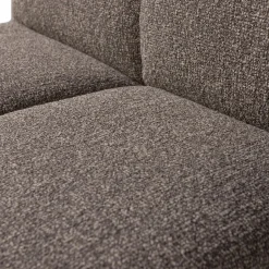 Hot WOOOD Mojo eetbankje 84 cm met rugleuning bouclé Bruin melange