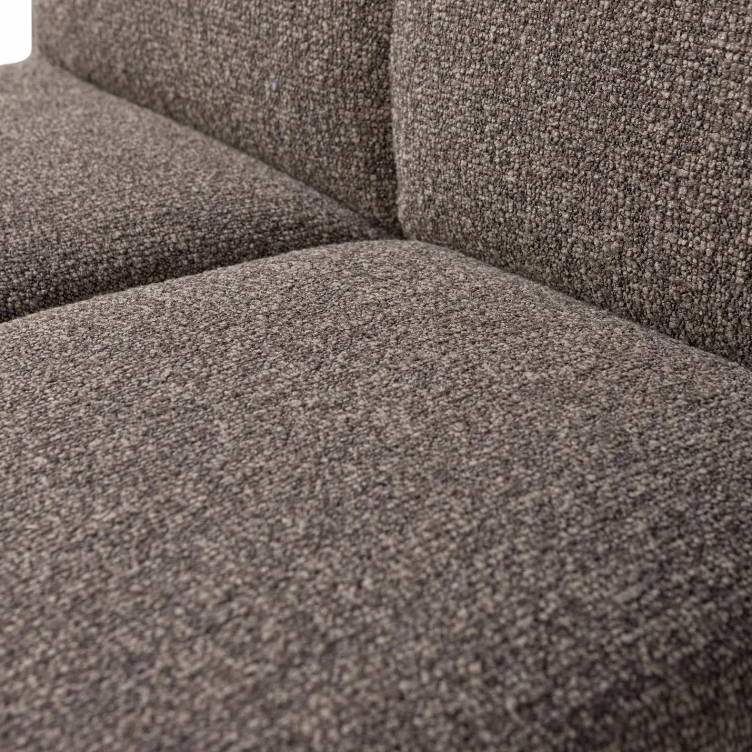 Hot WOOOD Mojo eetbankje 84 cm met rugleuning bouclé Bruin melange