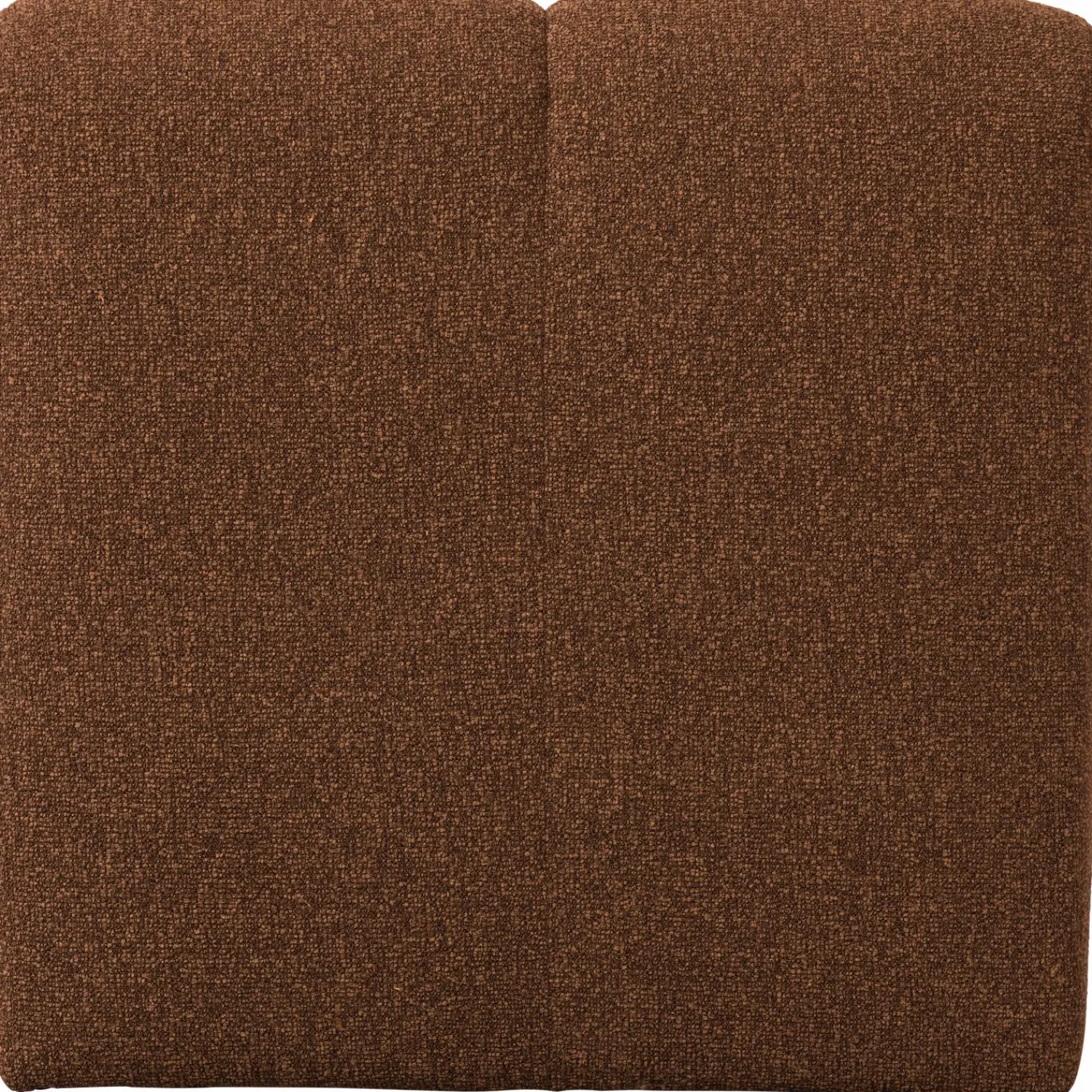 Outlet WOOOD Mojo eetbankje 84 cm met rugleuning bouclé Roestbruin melange