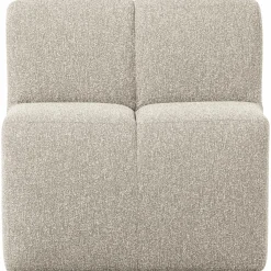 New WOOOD Mojo eetbankje 84 cm met rugleuning bouclé Beige melange