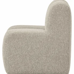 New WOOOD Mojo eetbankje 84 cm met rugleuning bouclé Beige melange