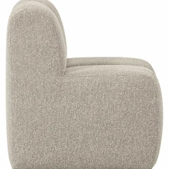 New WOOOD Mojo eetbankje 84 cm met rugleuning bouclé Beige melange