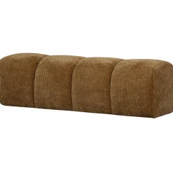 WOOOD Mojo eetbankje 164 cm ribstof Honinggeel