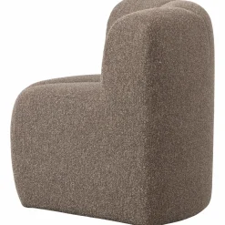 WOOOD Mojo eetbankje hoek met rugleuning bouclé Bruin melange