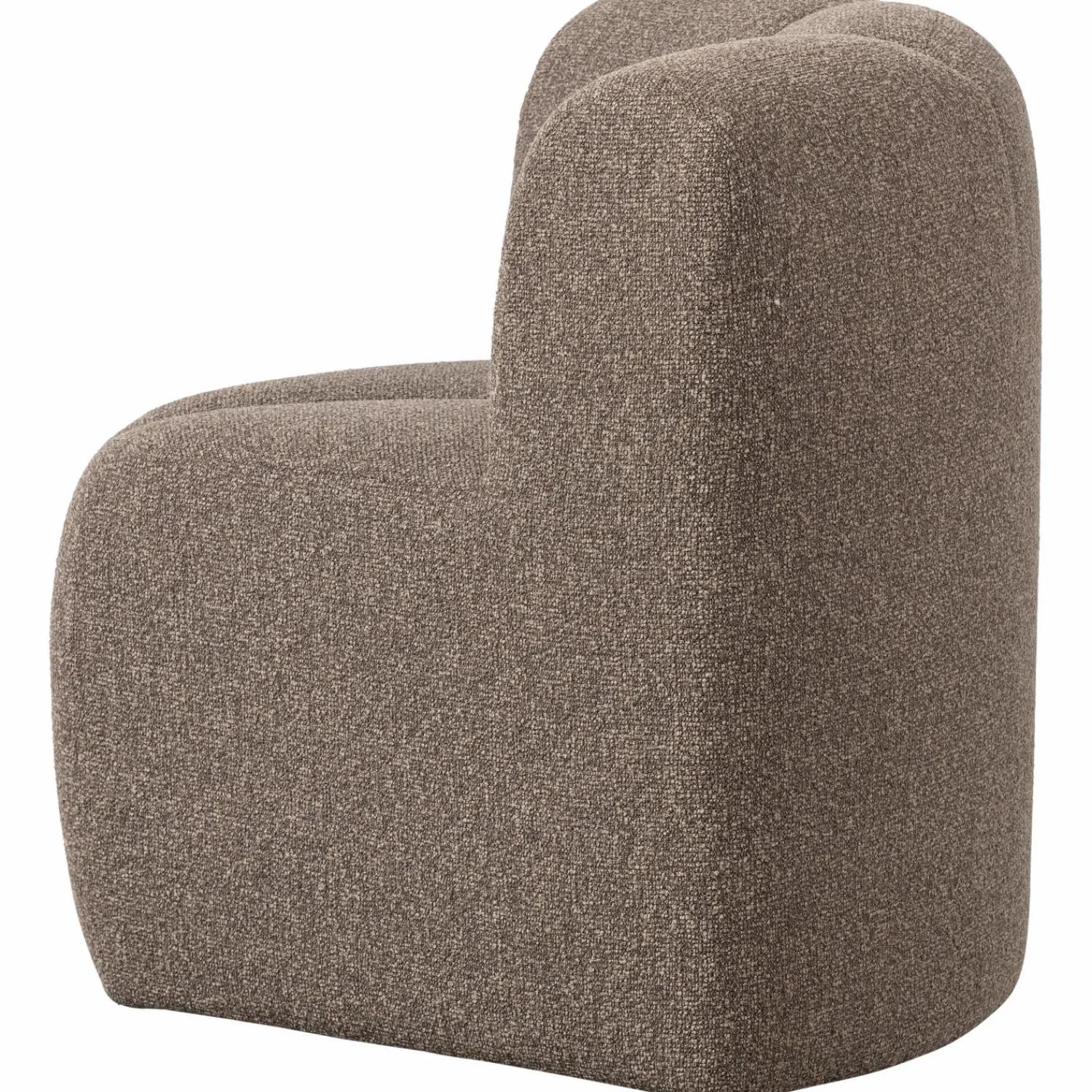 WOOOD Mojo eetbankje hoek met rugleuning bouclé Bruin melange