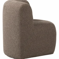 WOOOD Mojo eetbankje hoek met rugleuning bouclé Bruin melange