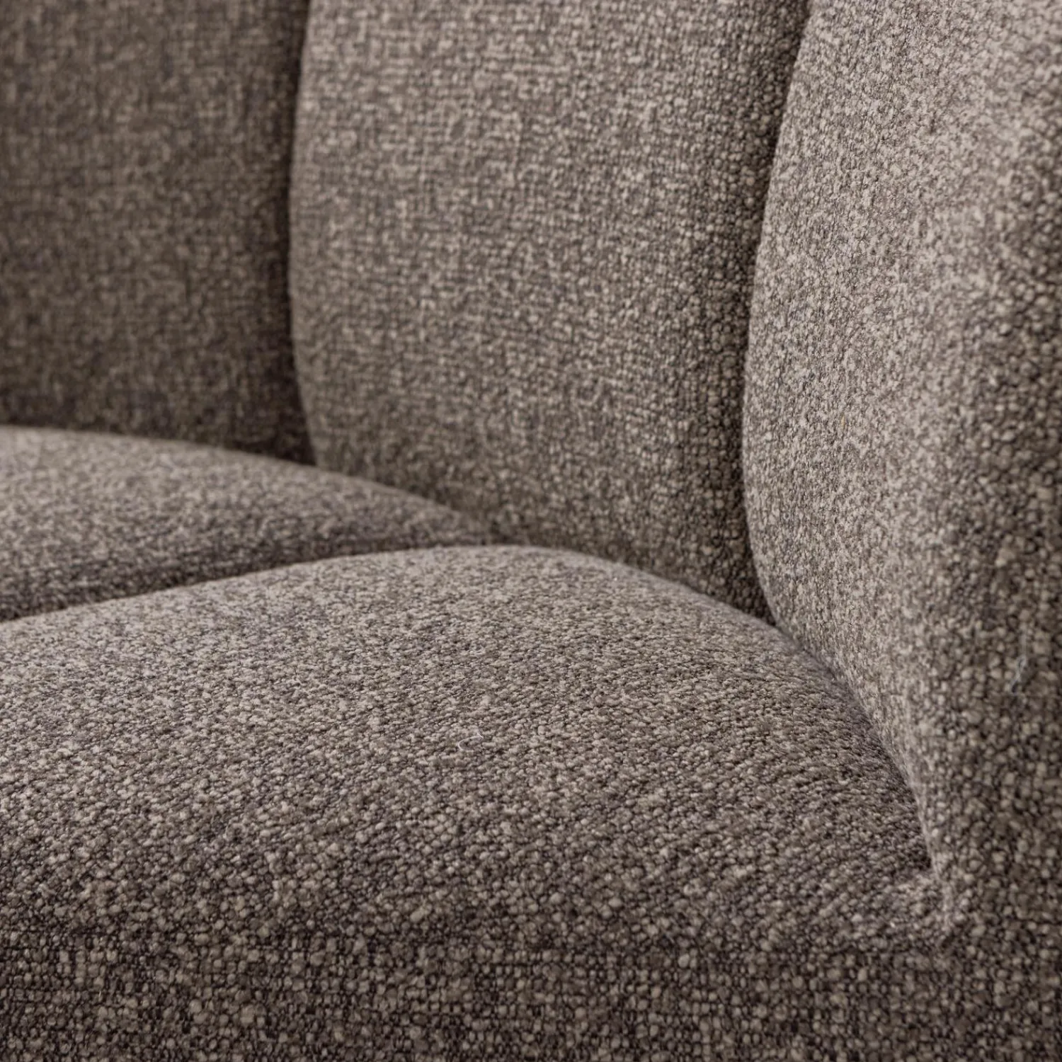 WOOOD Mojo eetbankje hoek met rugleuning bouclé Bruin melange