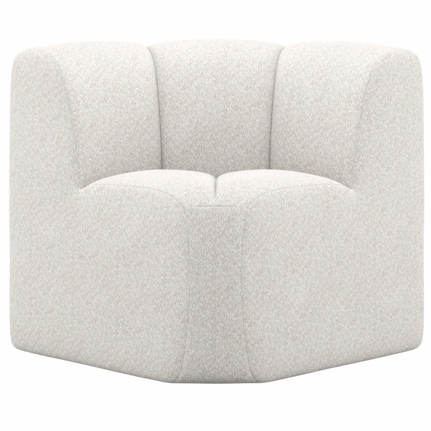 Discount WOOOD Mojo eetbankje hoek met rugleuning wollig Ecru