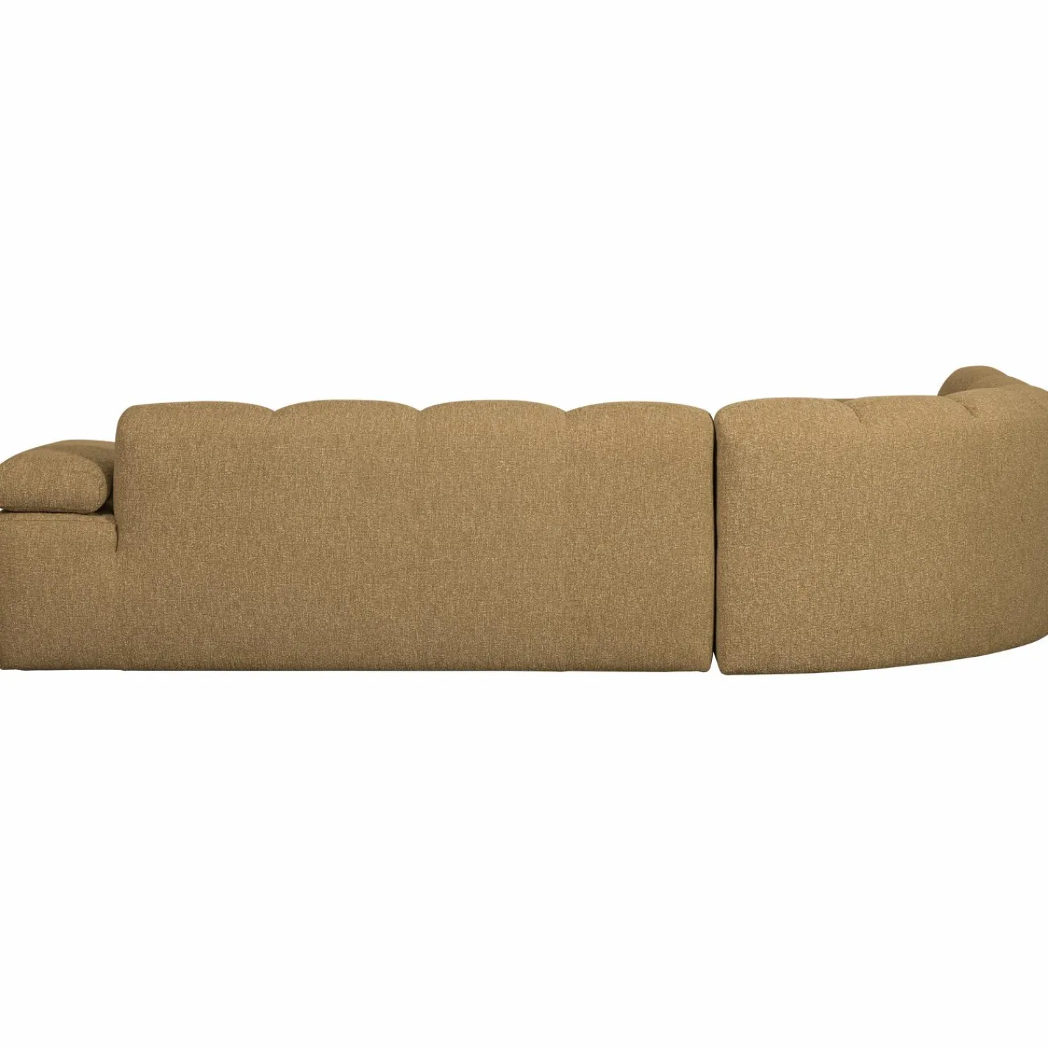 Hot WOOOD Mojo hoekbank links bouclé Geel/bruin melange